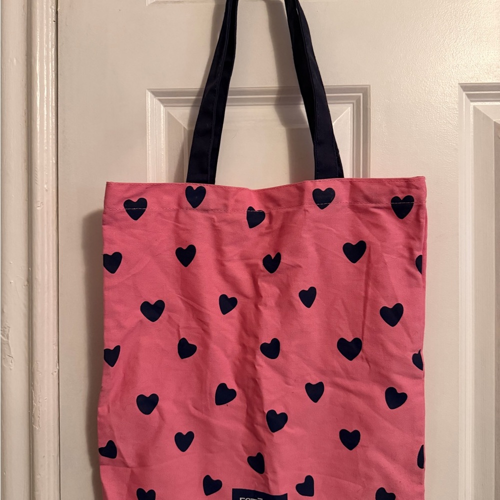 Estee Lauder Pink and Navy Heart Tote